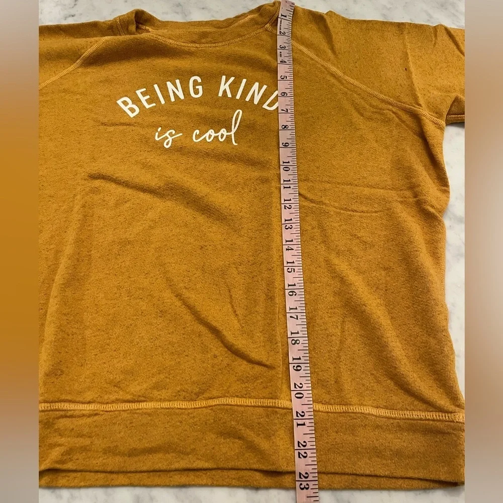 good hYOUman Being Kind Is Cool The Smith Sweatshirt in Sunflower Yellow - Picture 3 of 5